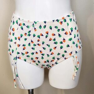 Vintage Late 60s/Early 70s Winlit Floral High-Waisted Bloomer Swim Briefs